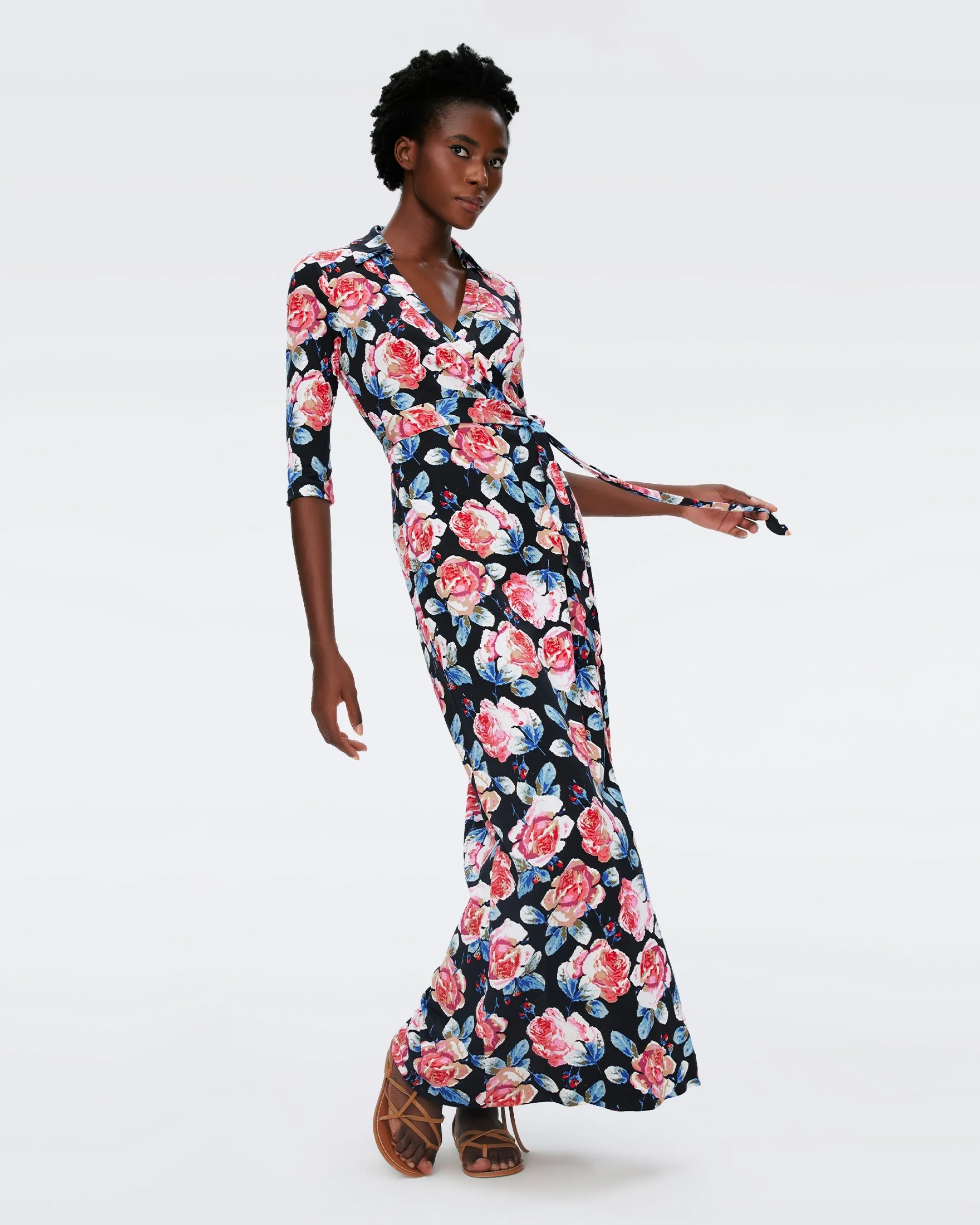 dvf Maxi Dresses | Occasion Dresses-Abigail Silk Jersey Maxi Wrap Dress