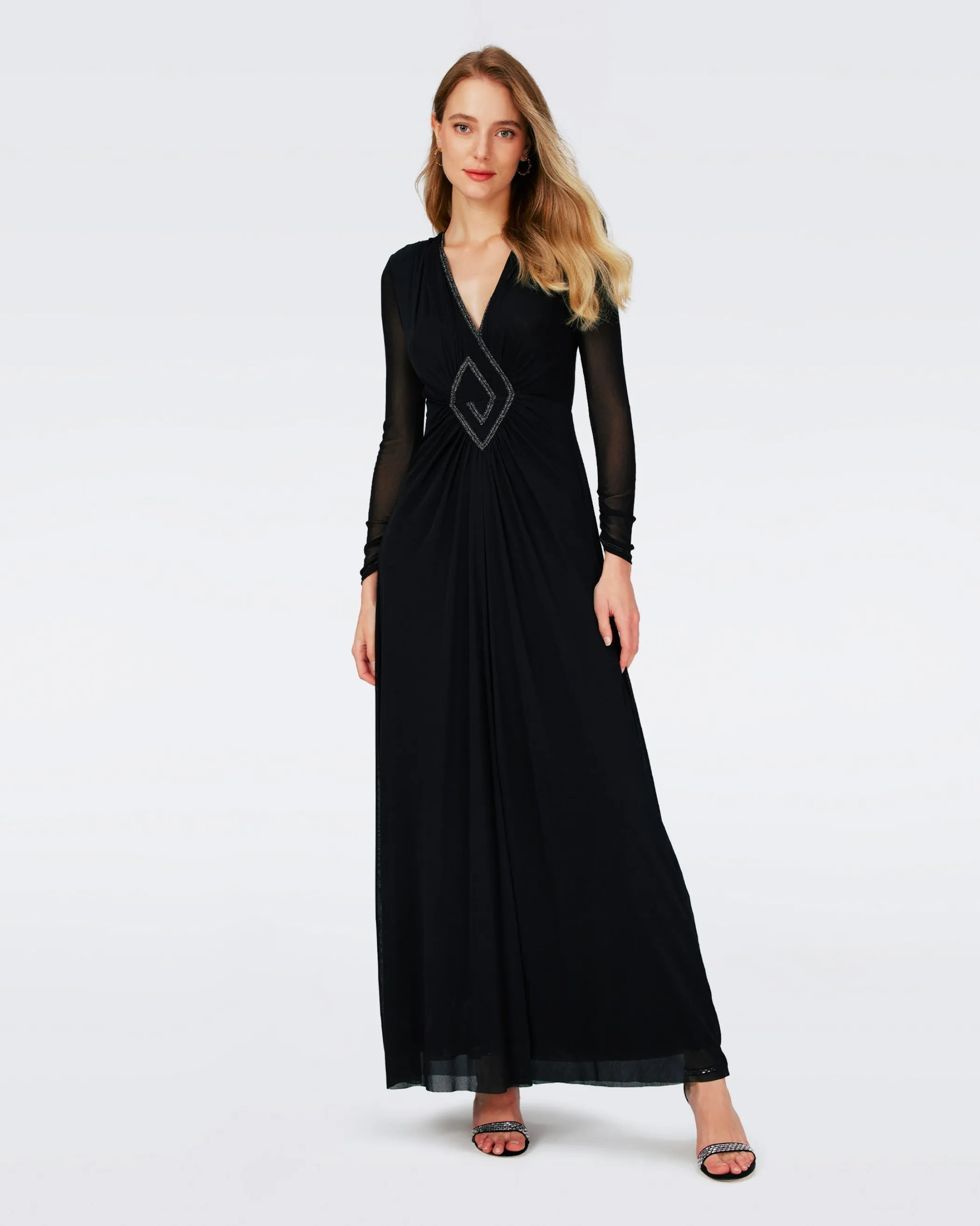 dvf Maxi Dresses | Black Dresses-Aylin Mesh Dress