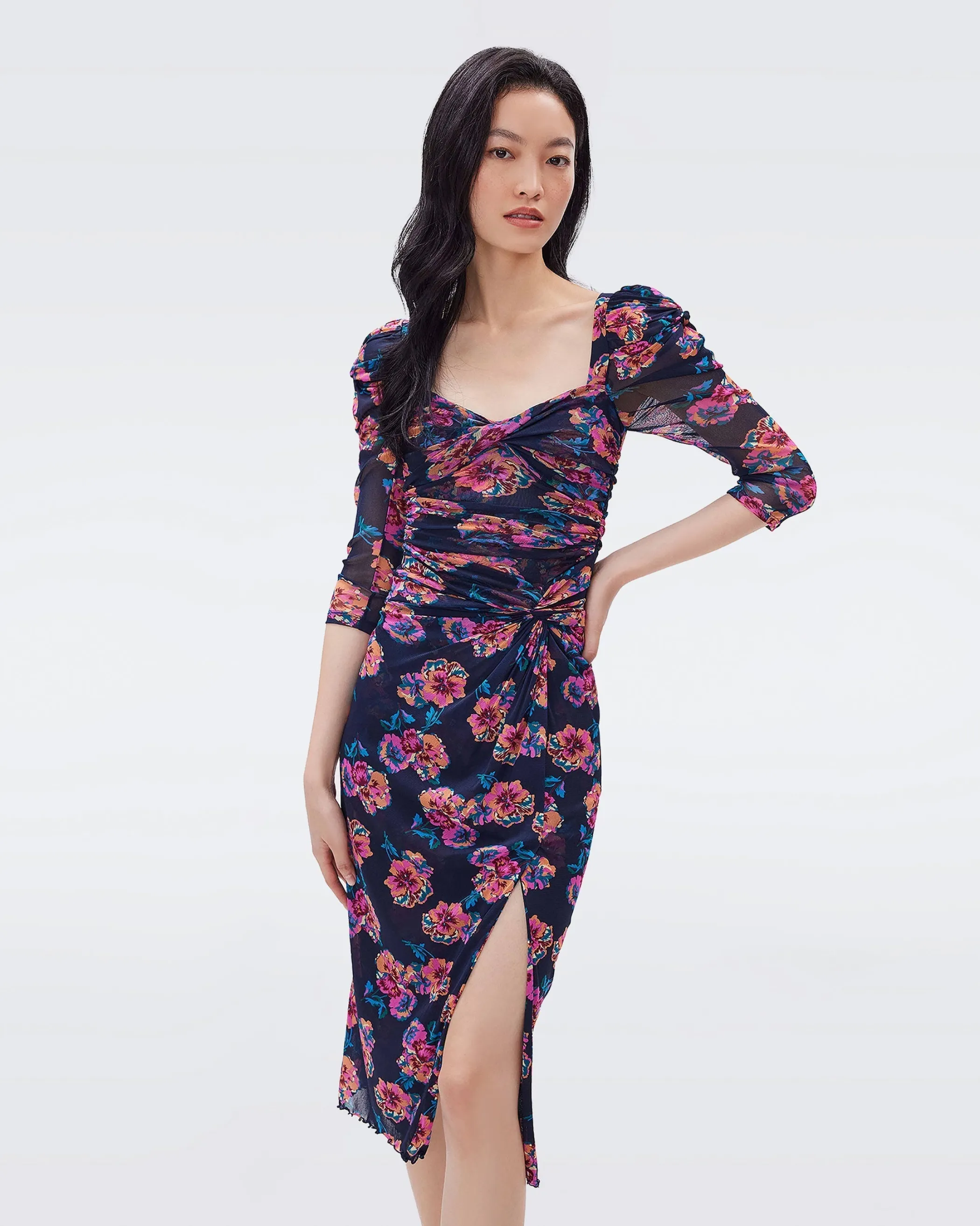 dvf Knee Length Dresses | Dresses-Bettina Mesh Dress