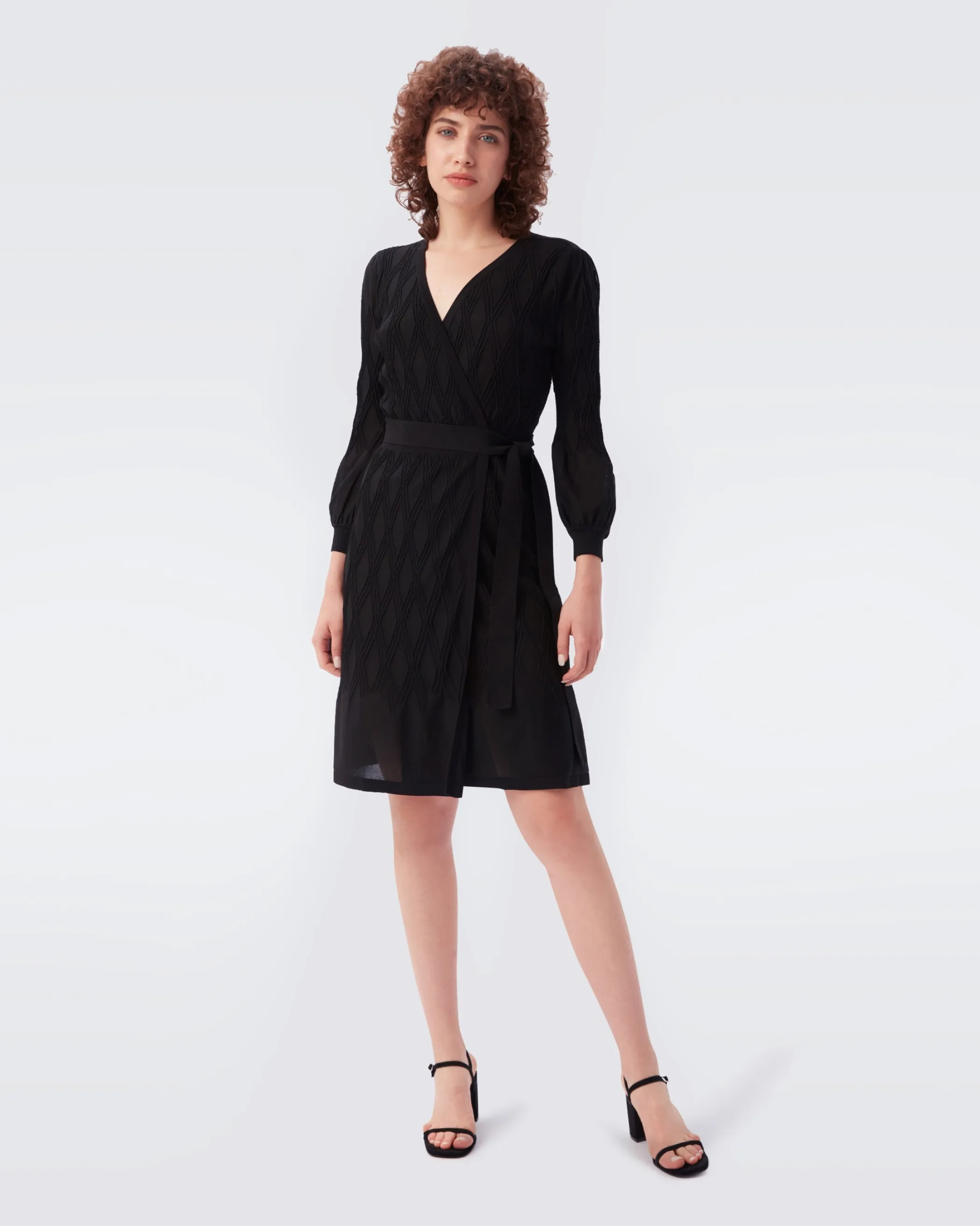 dvf Knee Length Dresses | Knit Dresses-Brenna Knit Wrap Dress