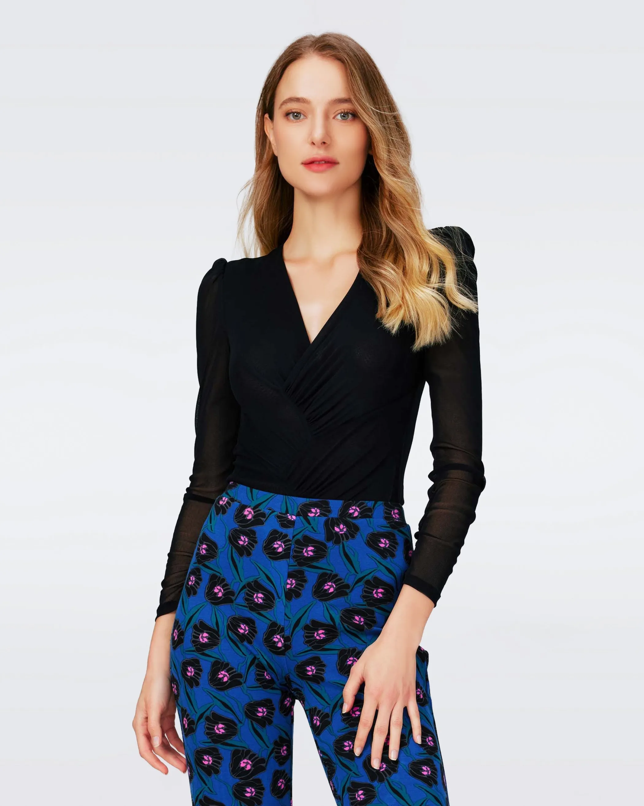 dvf Tops-Costanza Mesh Bodysuit