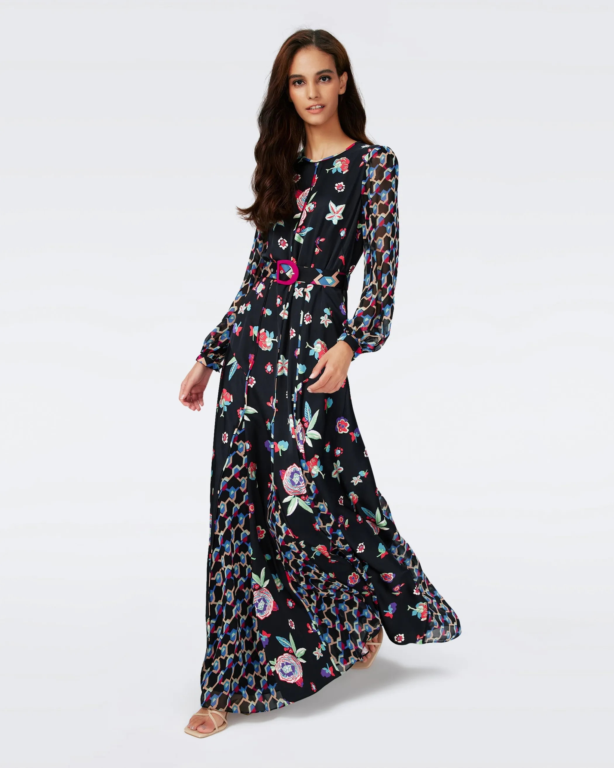 dvf Maxi Dresses | Dresses-Elliot Long-Sleeve Dress