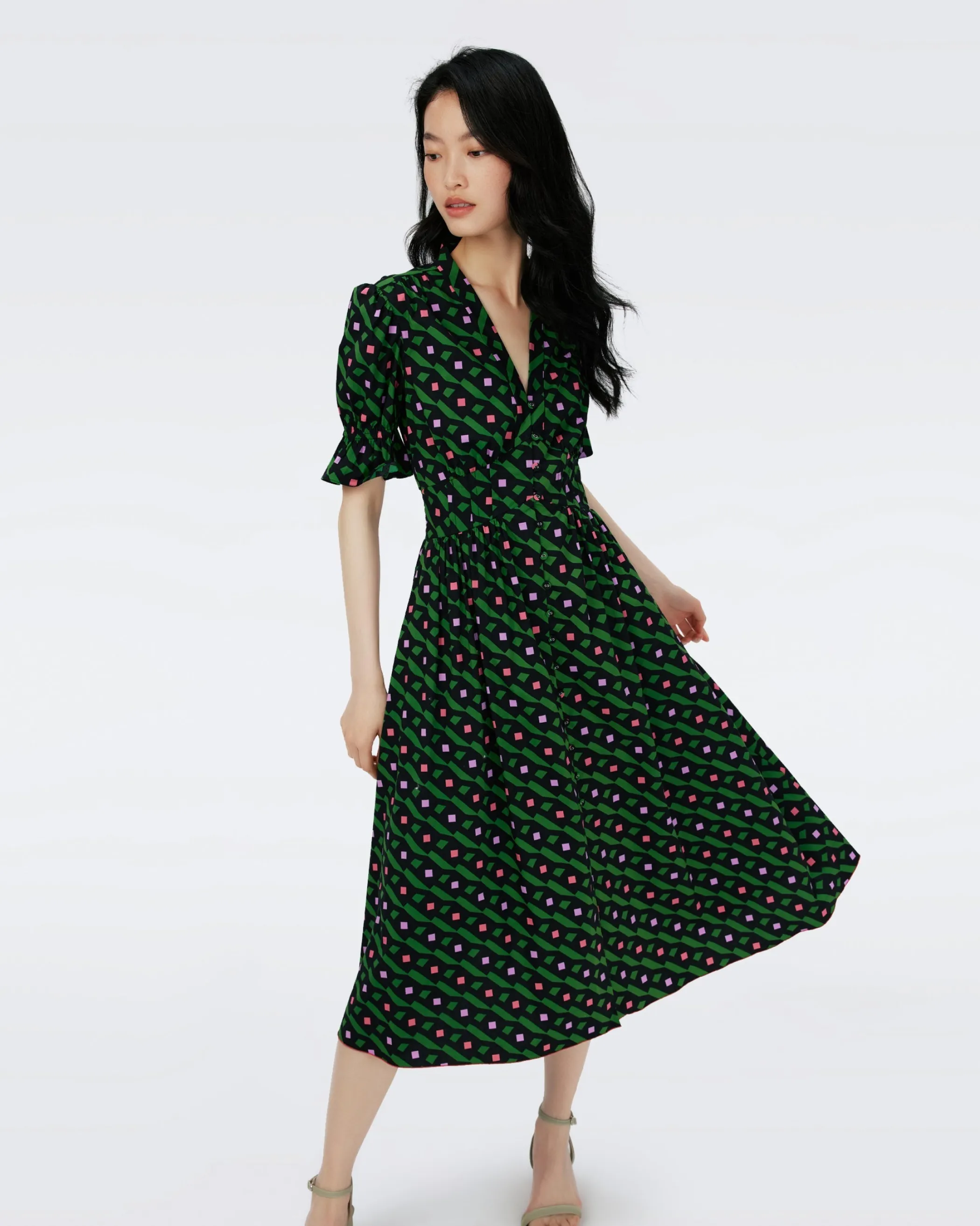 dvf Midi Dresses | Occasion Dresses-Erica Cotton Midi Dress