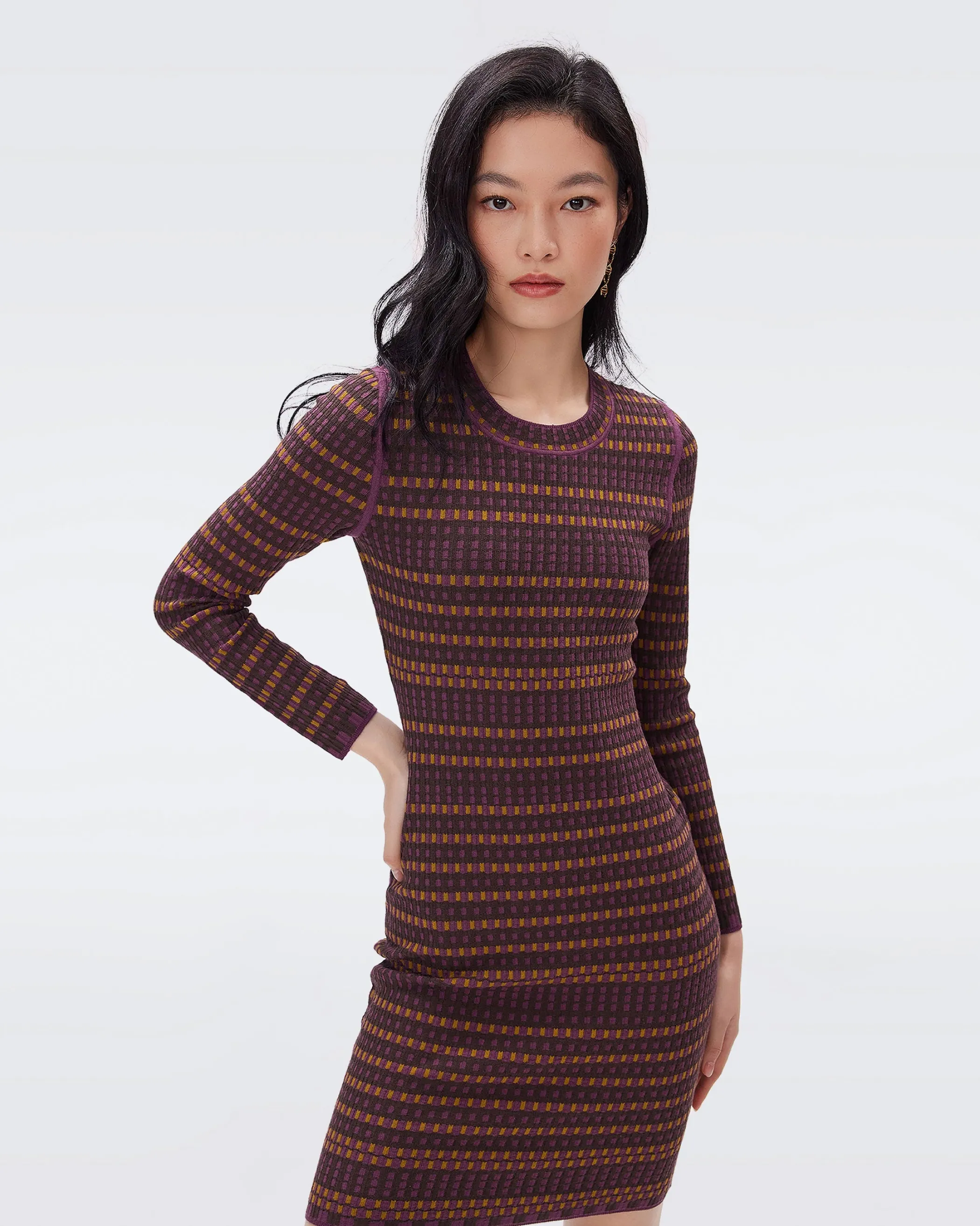 dvf Short Dresses | Dresses-Harry Knit Jacquard Dress