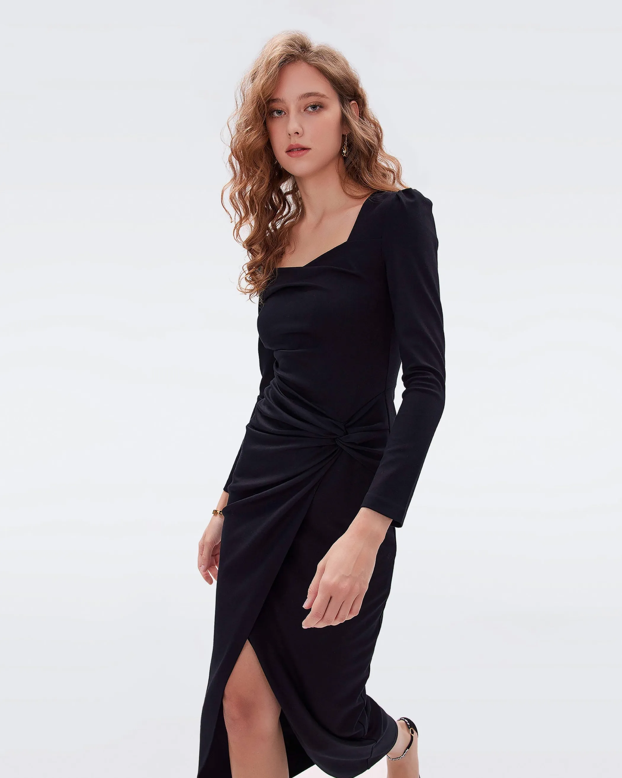 dvf Midi Dresses | Black Dresses-Hughie Dress