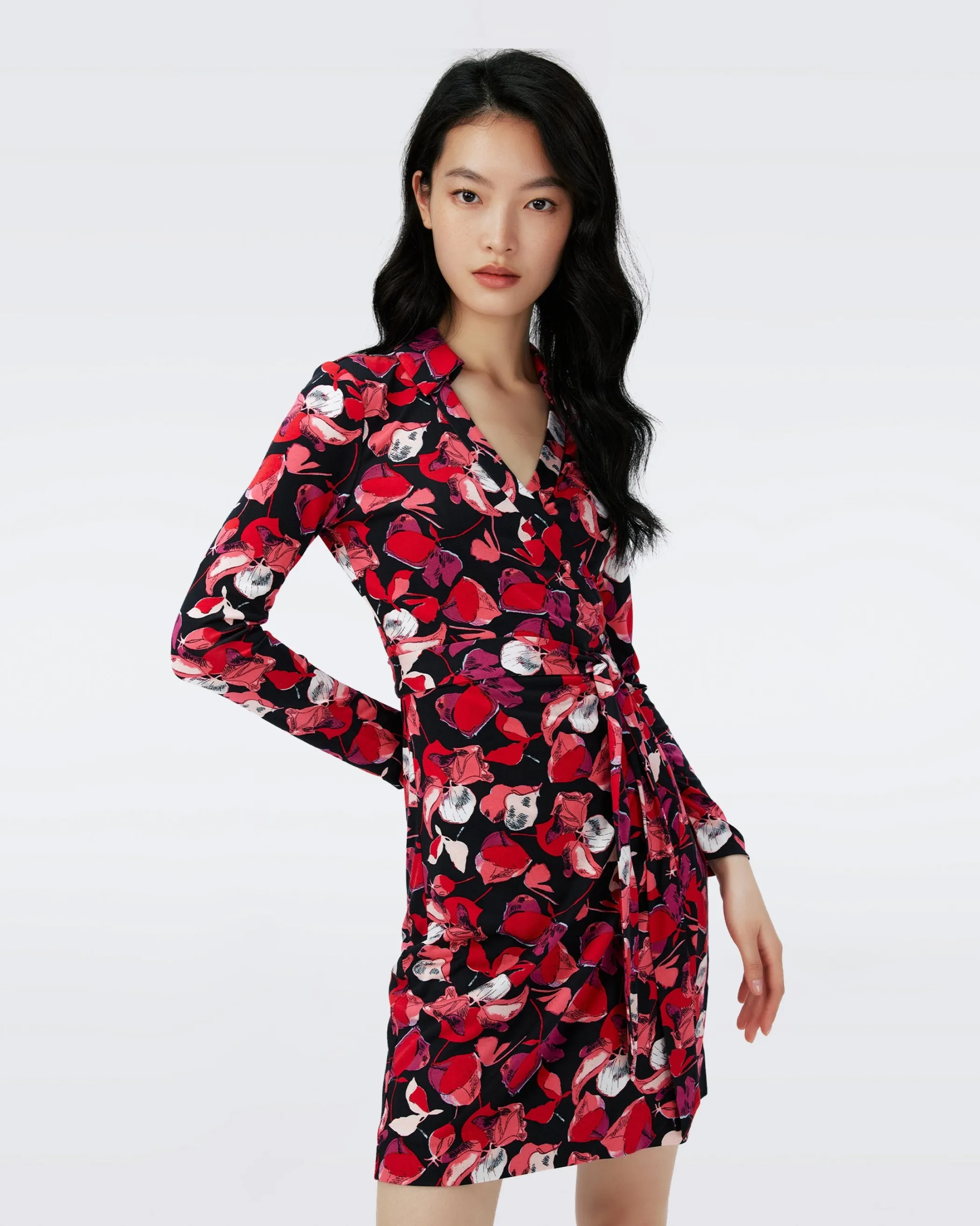 dvf Short Dresses | Dresses-Jeanne Silk Jersey Wrap Dress