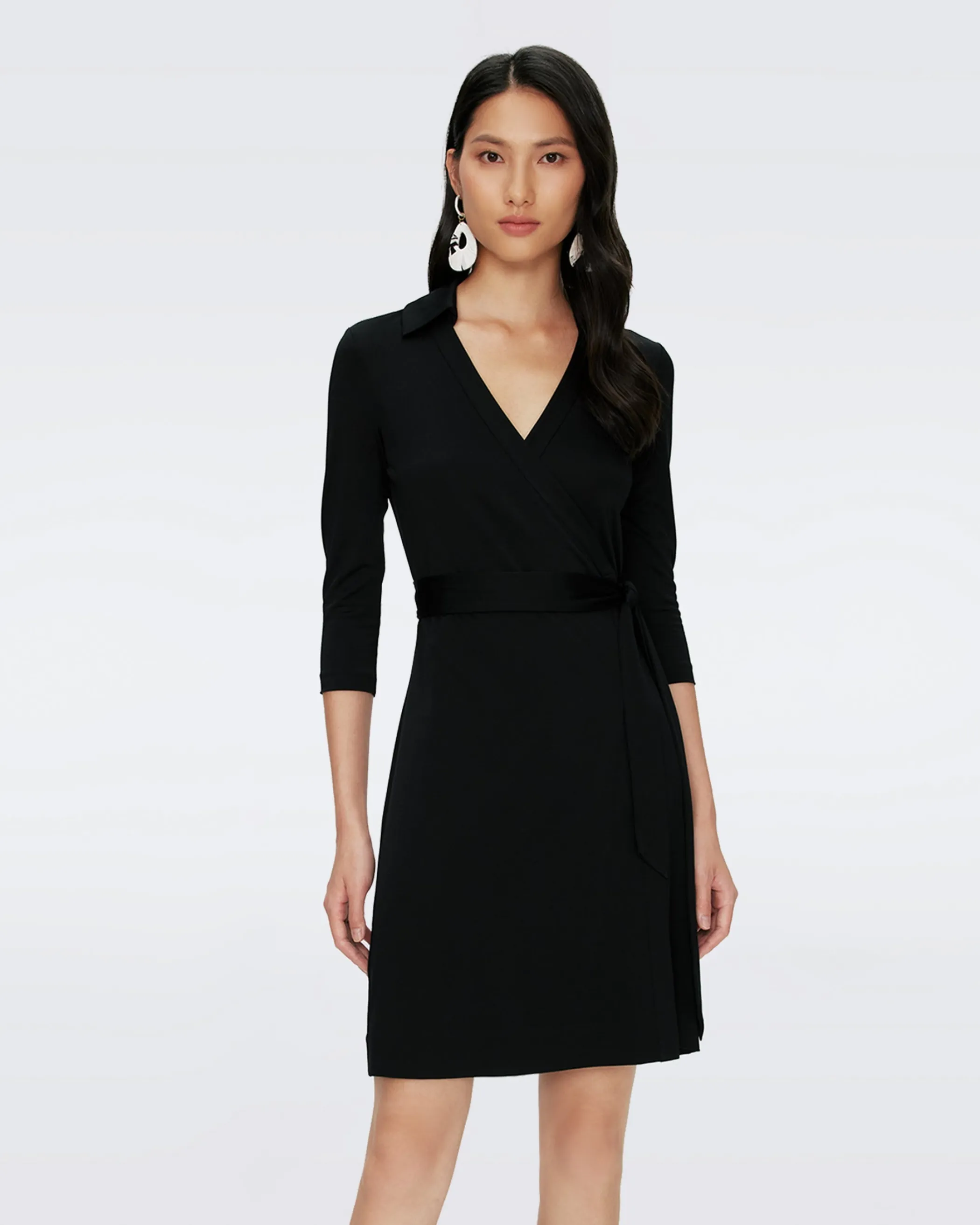 dvf Short Dresses | Black Dresses-Jeanne Wrap Dress