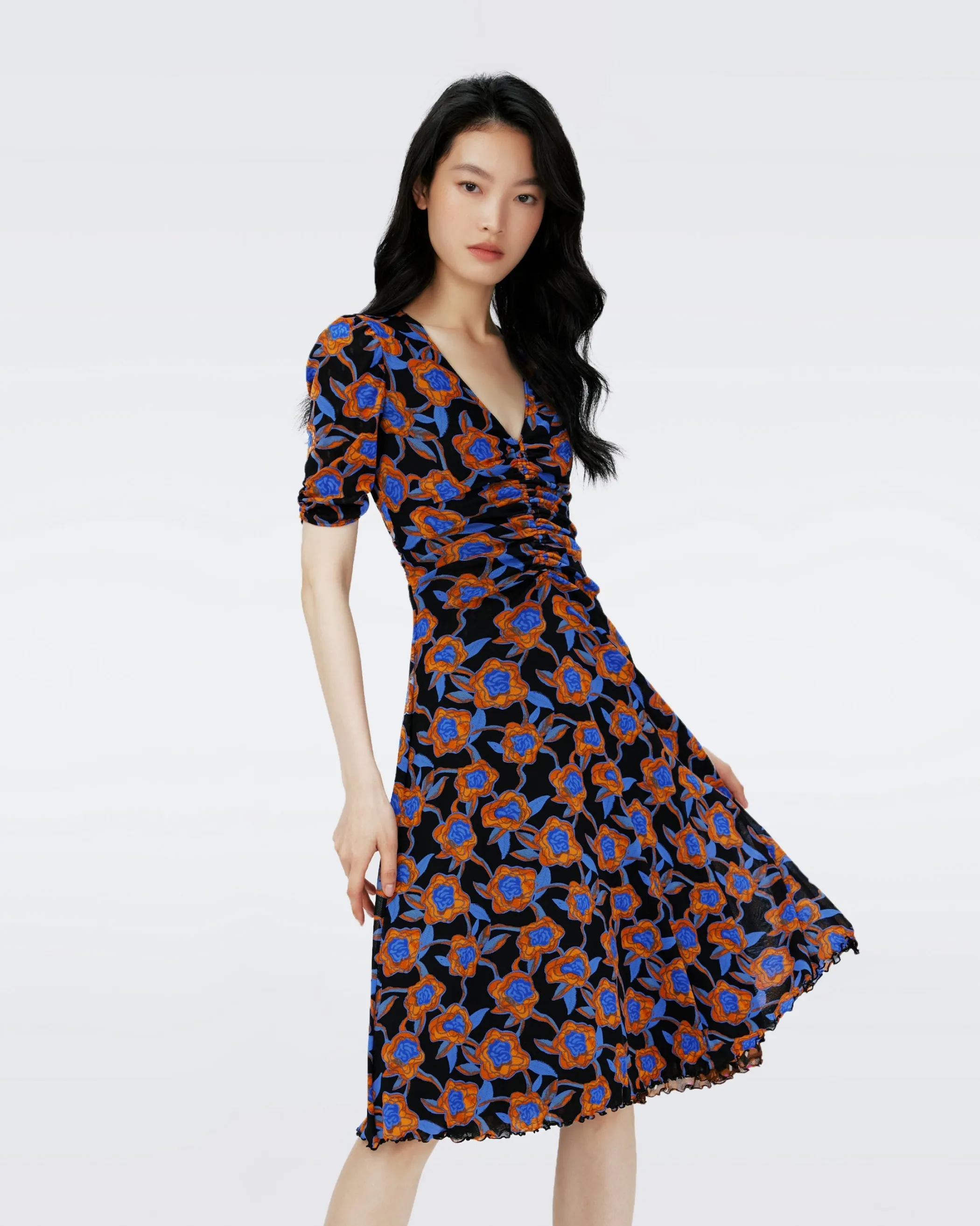 dvf Knee Length Dresses | Dresses-Koren Reversible Mesh Dress