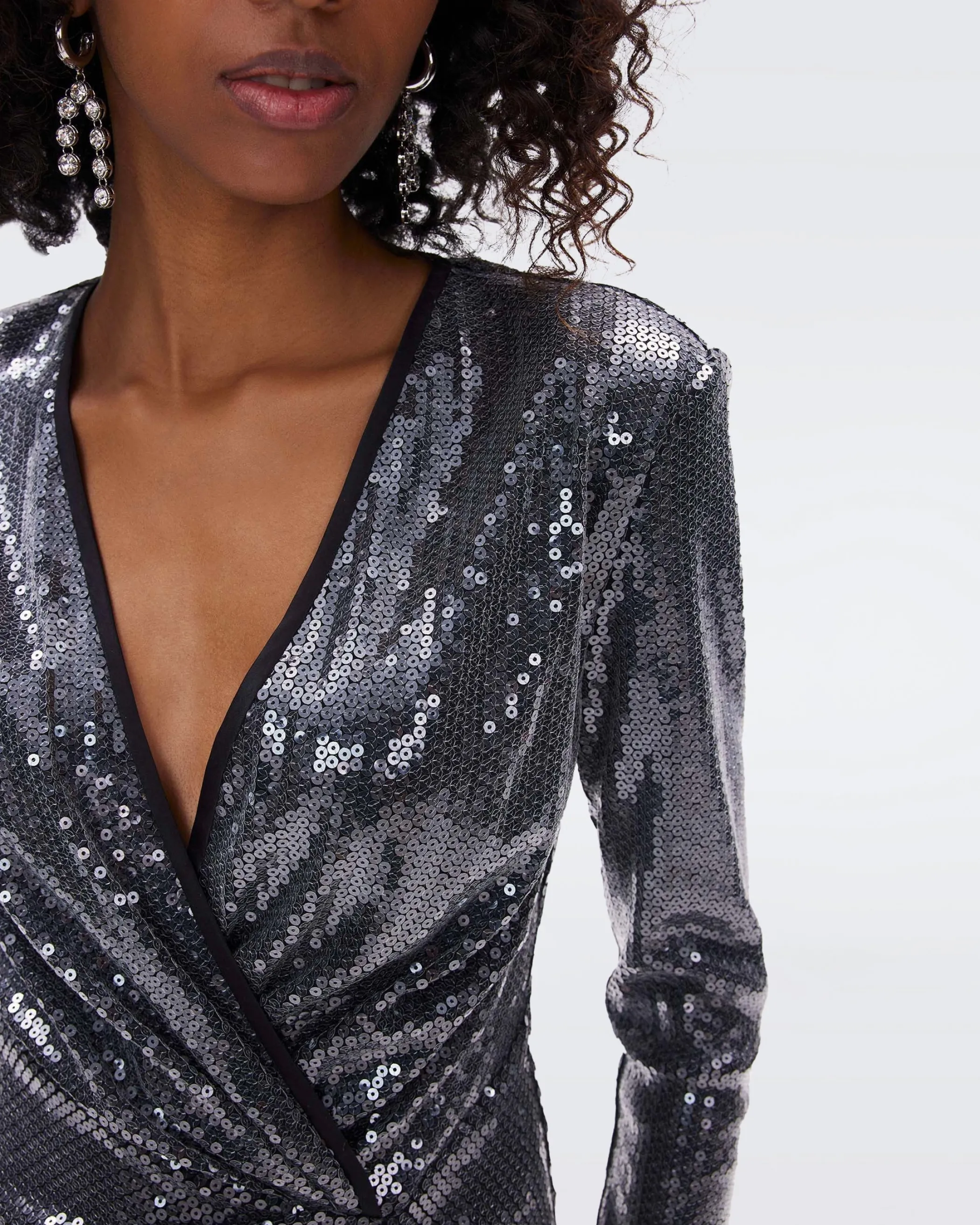 dvf Short Dresses | Occasion Dresses-Lexa Sequin Mesh Dress