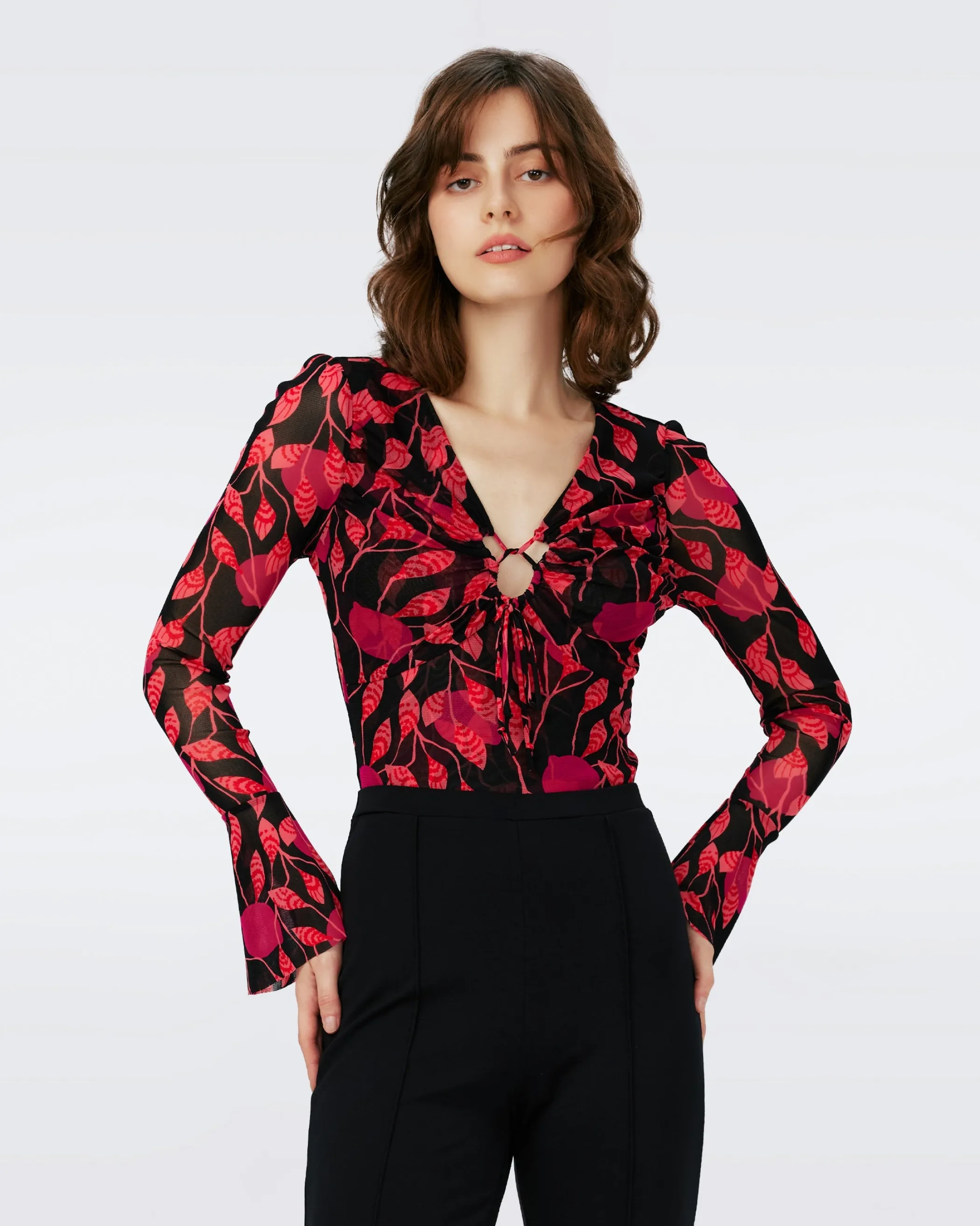 dvf Tops-Lyric Mesh Bodysuit