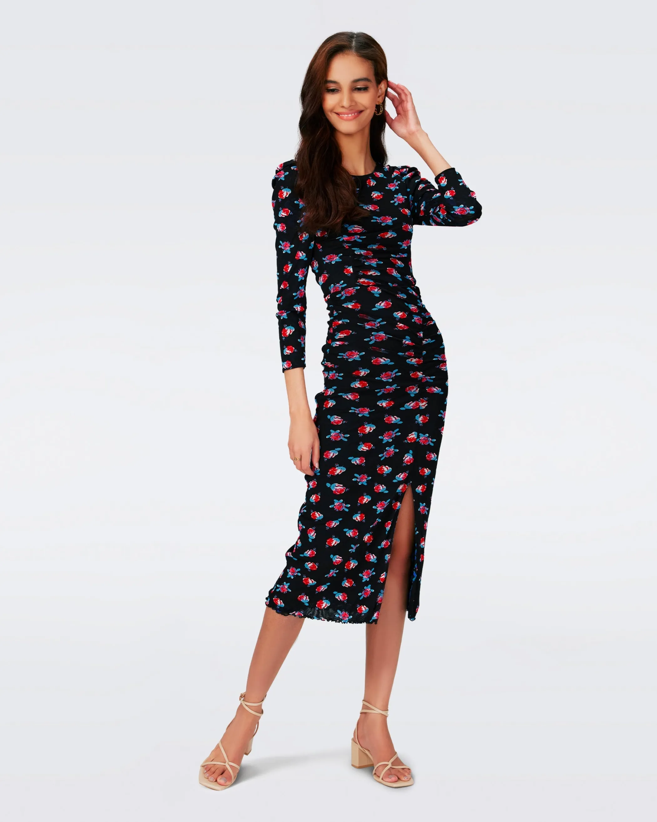 dvf Midi Dresses | Dresses-Priyanka Reversible Mesh Dress