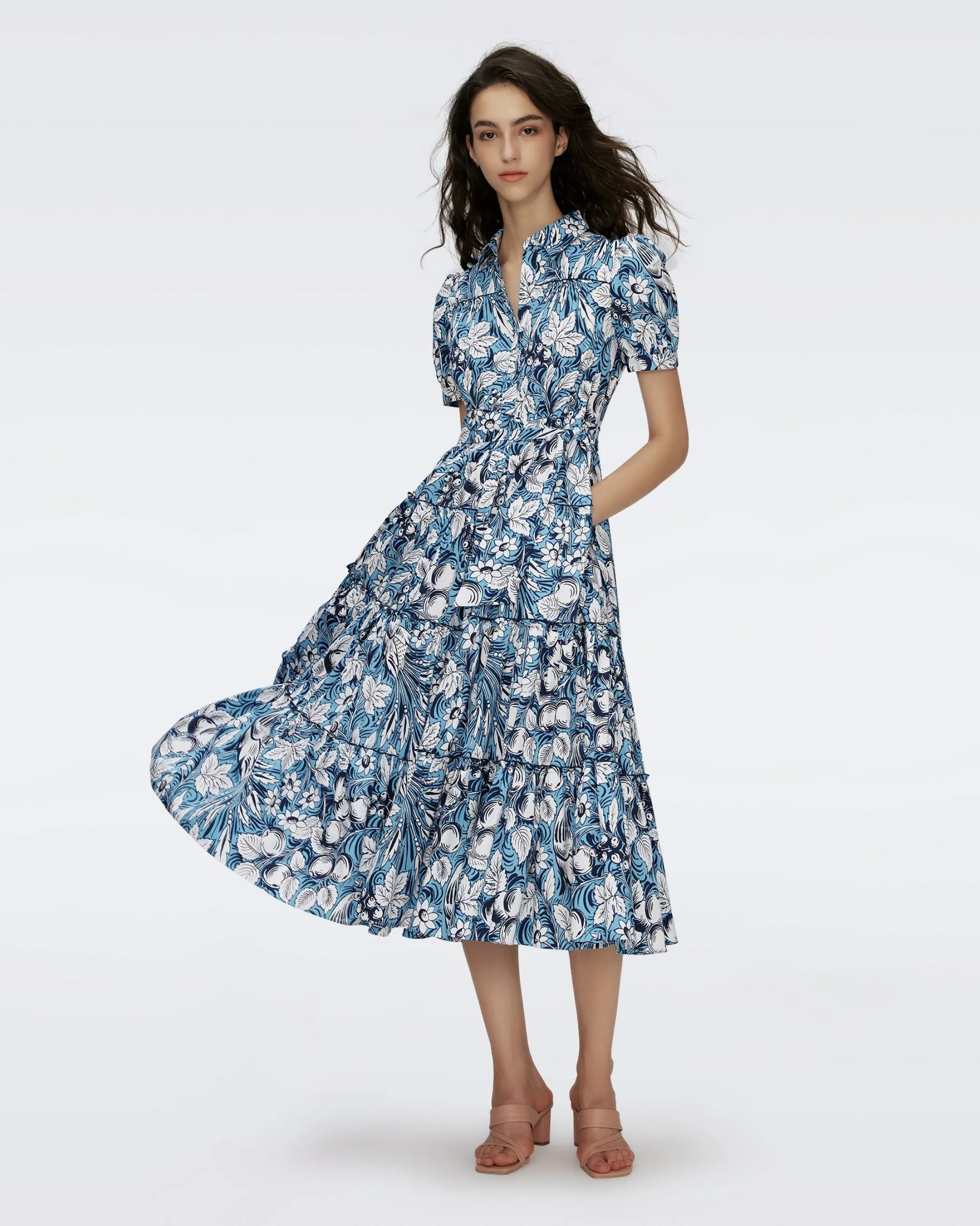 dvf Midi Dresses | Dresses-Queena Cotton Dress