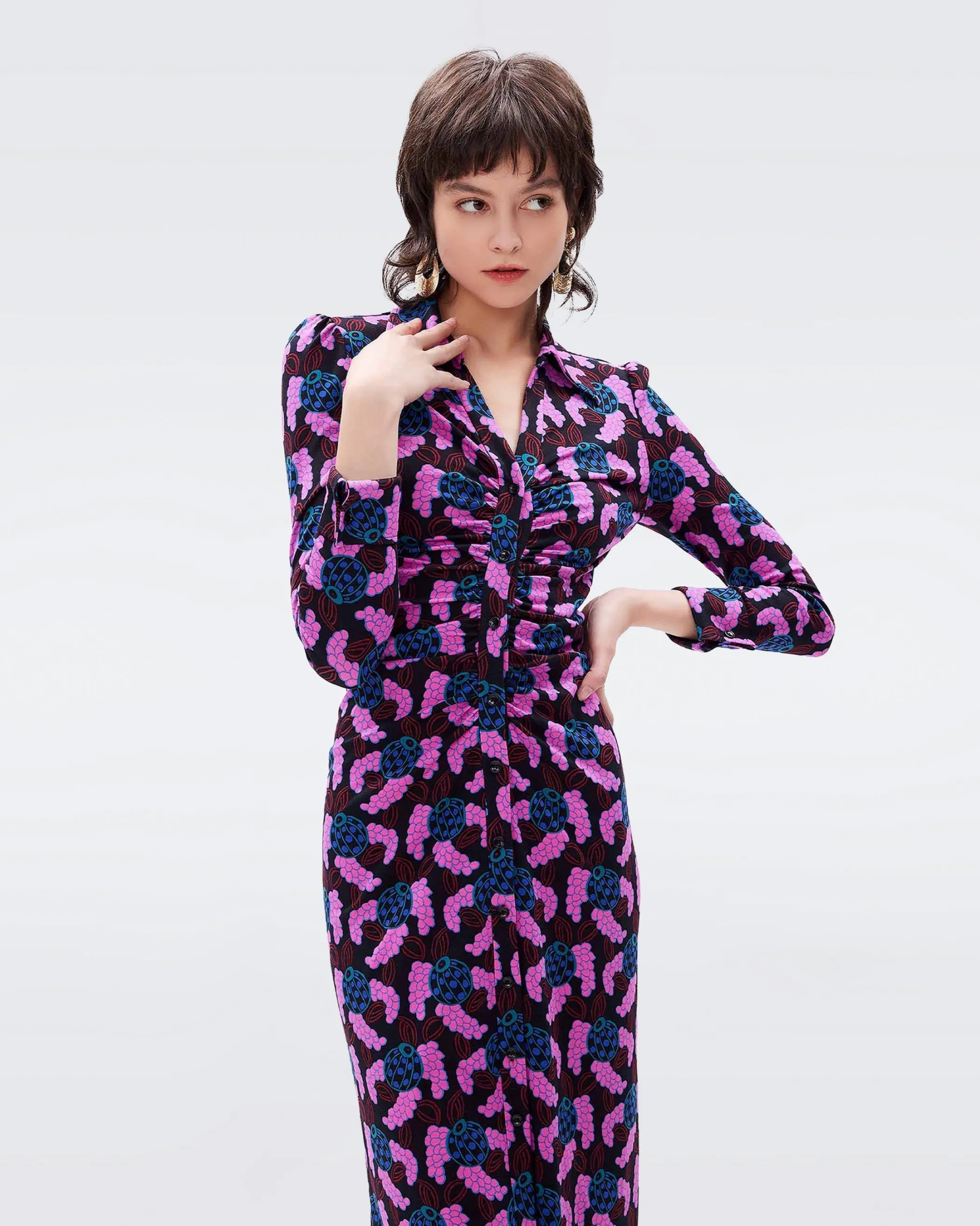 dvf Knee Length Dresses | Dresses-Sheska Shirt Dress