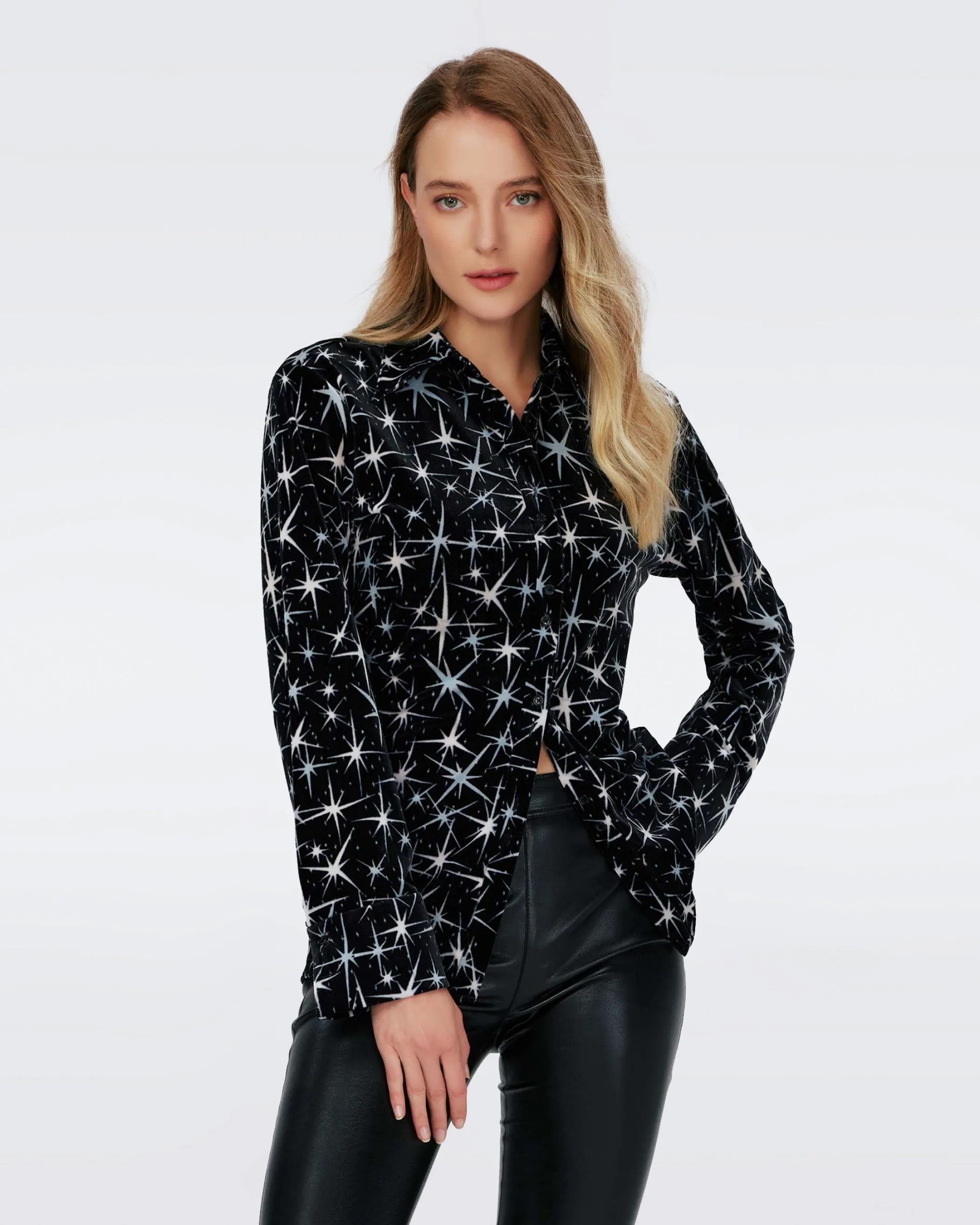 dvf Tops-Soluck Velvet Top