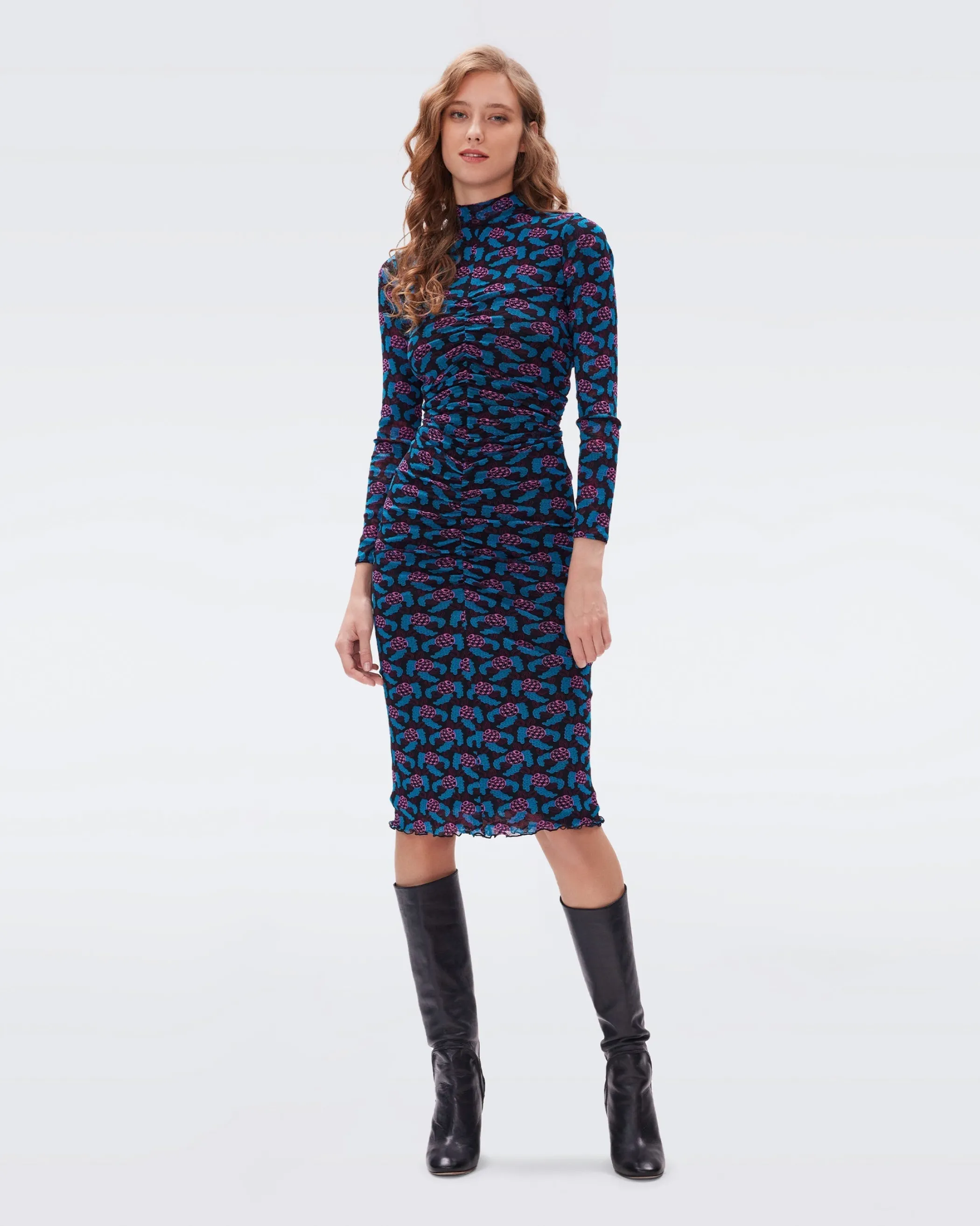 dvf Knee Length Dresses | Dresses-Verina Reversible Mesh Dress